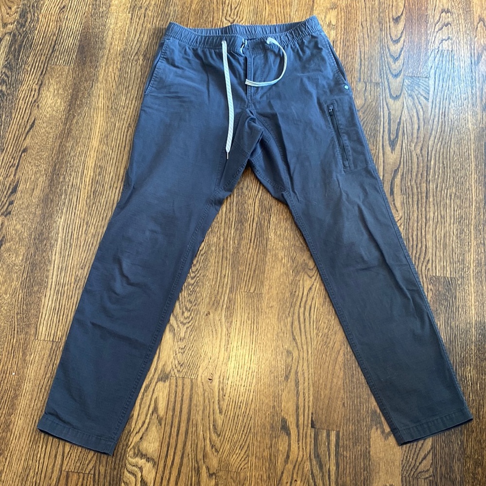 Vuori Mens Ripstop Climber Pants Slim Leg Cotton In Charcoal Size M